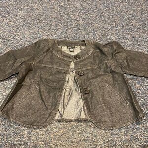 D.F.A Black Glitter Denim Jacket sz. S NWT